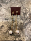 Alyssa EArrings White Round Pearl