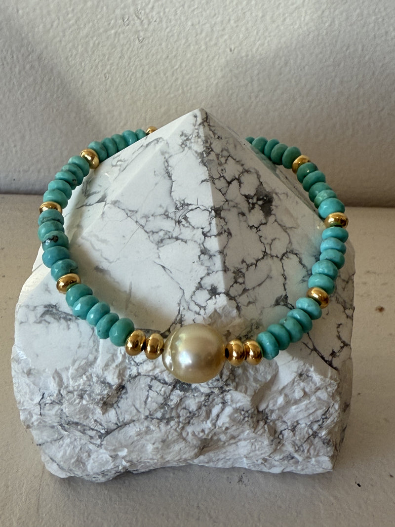 Gemstone and Pearl Bracelet