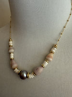 Cone shell and Pearl Necklace