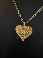 White Topaz Heart Necklace