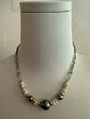 Aquamarine and Tahitian Pearl Necklace