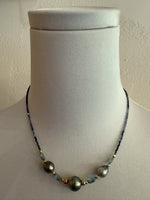 Sapphire and Tahitian Pearl Necklace