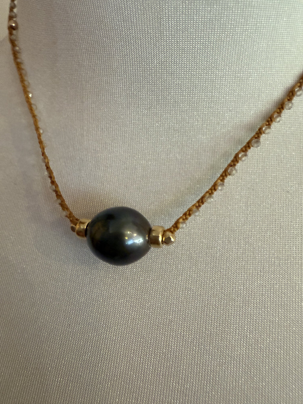 Single Pearl with Labradorite Necklace