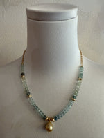 Gemstone and Single Pearl Necklace