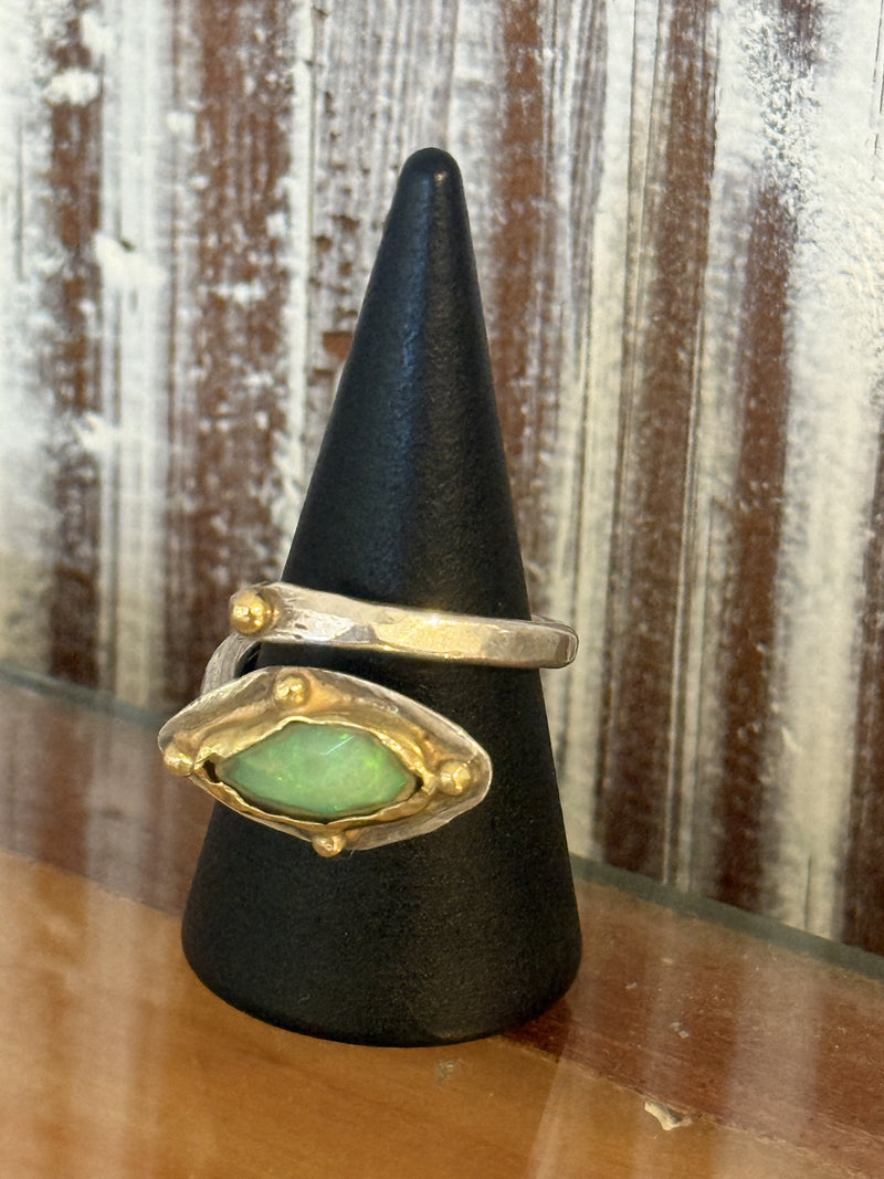 Bezel set Ethiopian Opal Ring