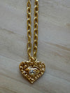 White Topaz Heart Necklace (AS)