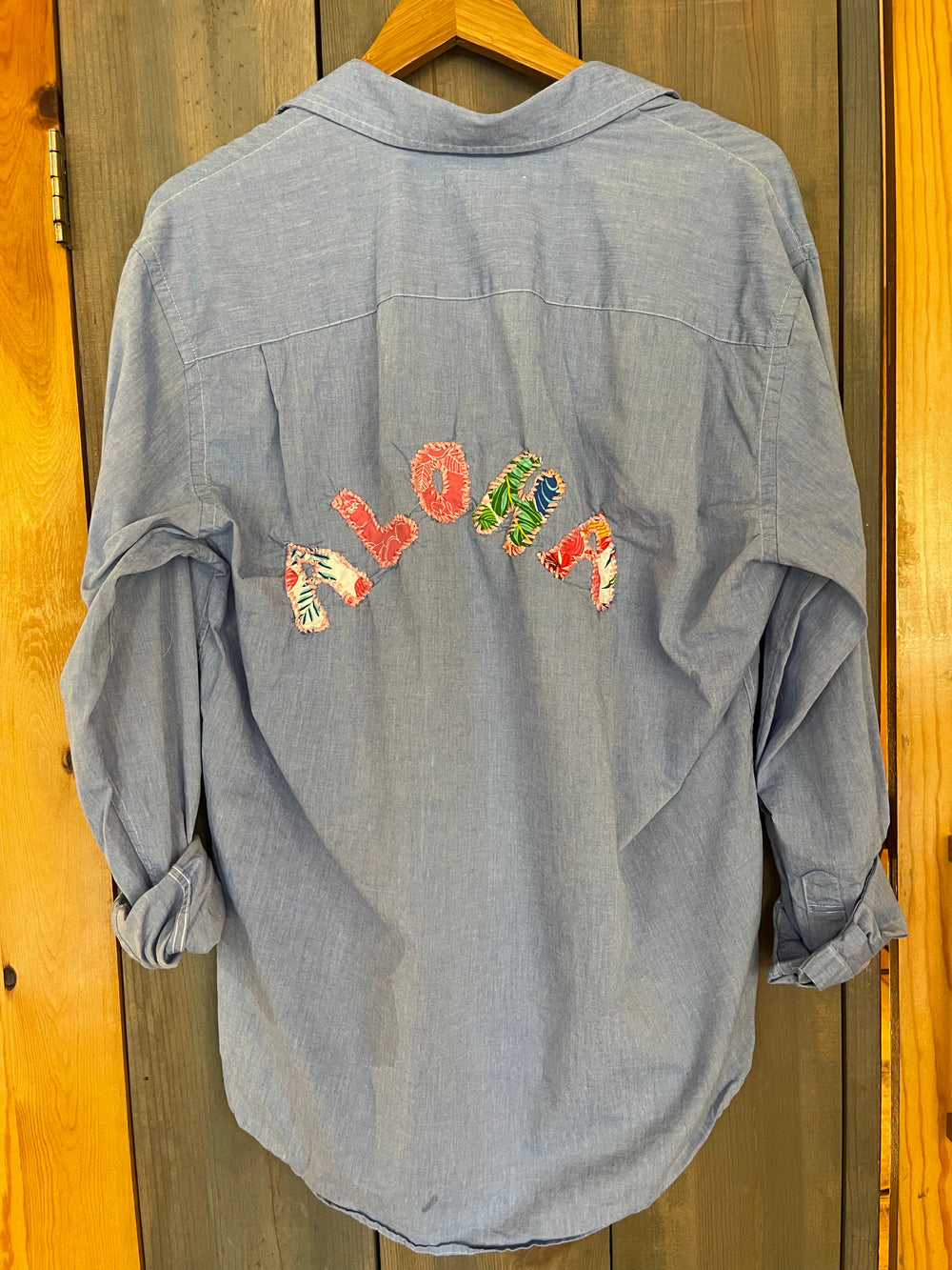 ALOHA applique on back