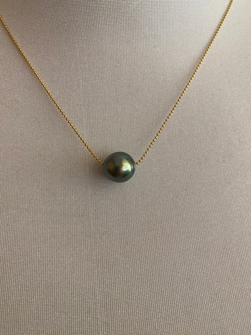 Adjustable Ball Chain Pearl Necklace