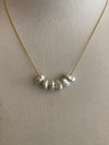 Adjustable Ball Chain Pearl Necklace