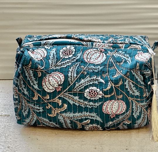 Block Print Cosmetic Bag