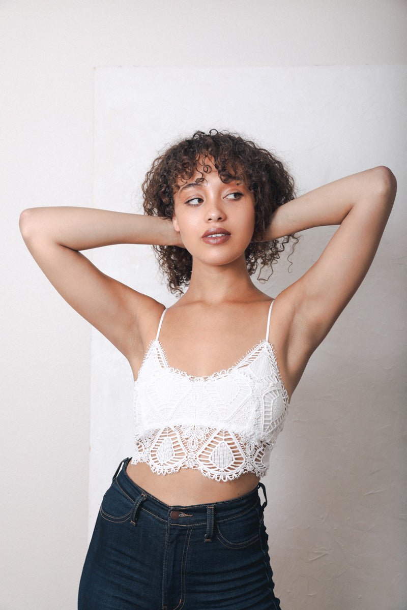 Crochet Lace Overlay Bralette