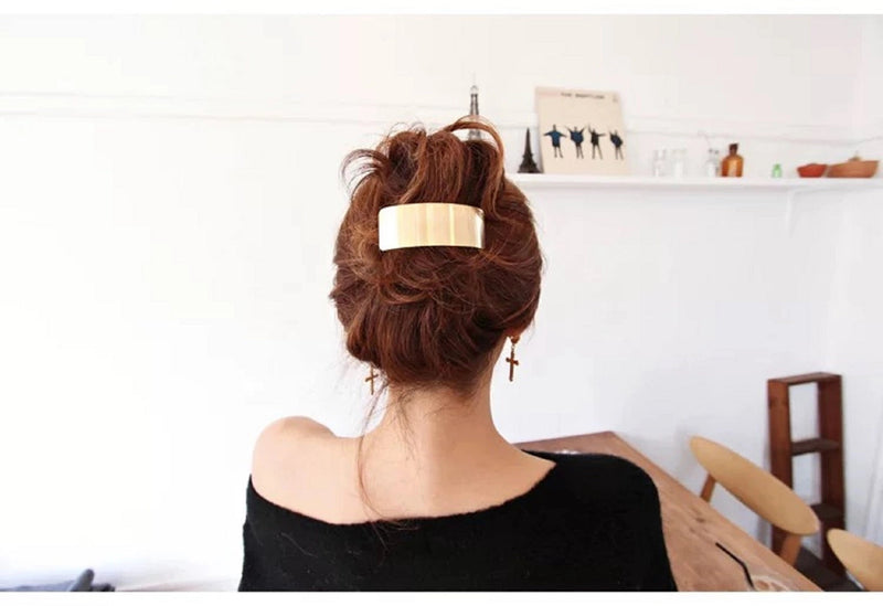 Geometric Gold Hair Clip