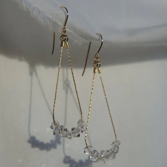 Herkimer Quartz Dangle Earrings