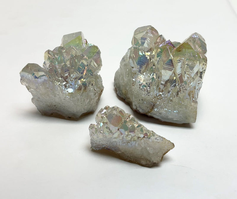 Indian Angel Aura Quartz Clusters