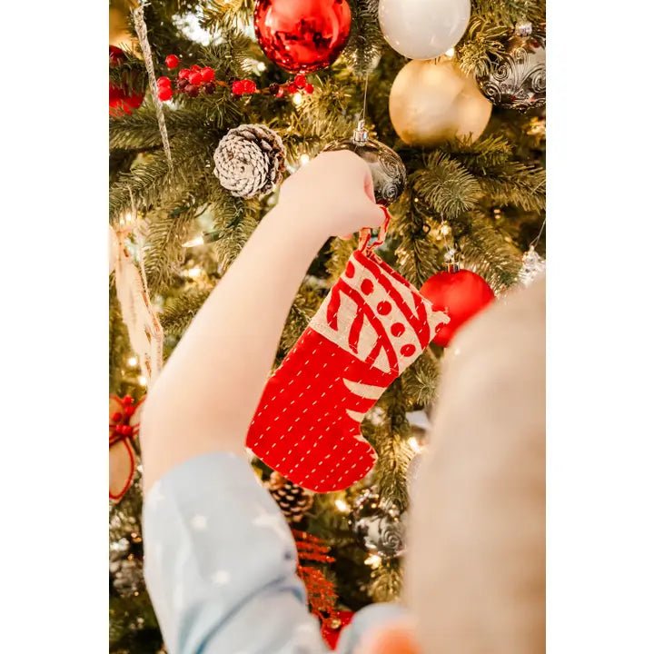 Kantha Christmas Stocking