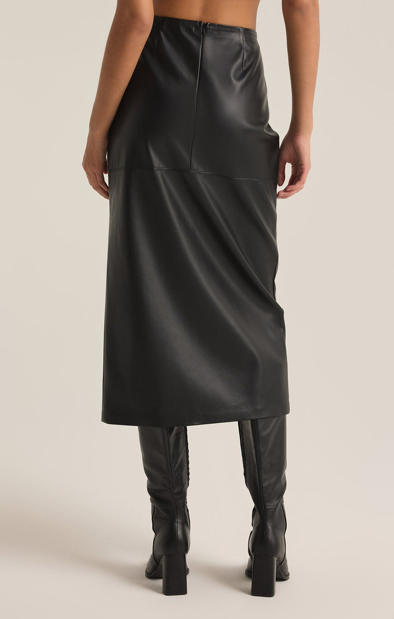 Metropolitan Leather Skirt