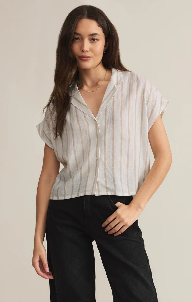 Parallel Button Down Top