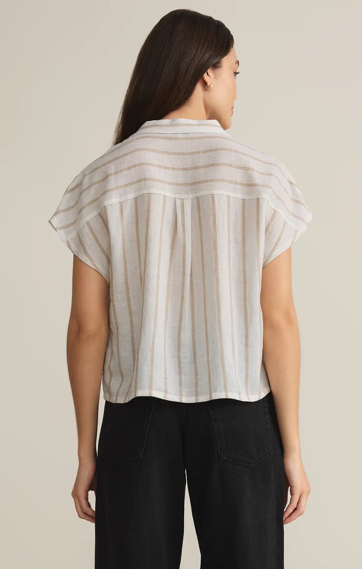 Parallel Button Down Top