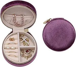 Round Travel Jewelry Case