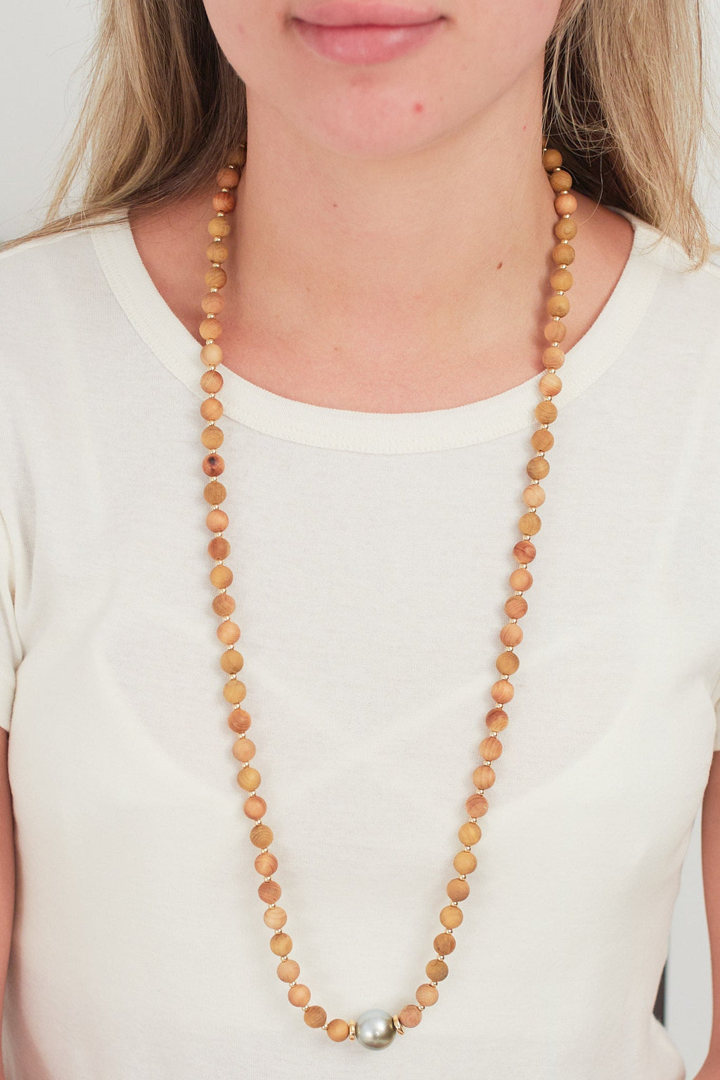 Sandalwood Lei Necklace