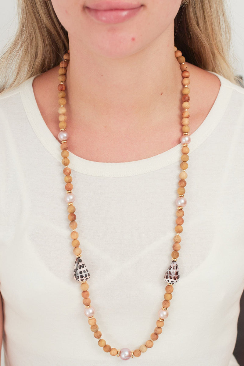 Sandalwood Lei Necklace