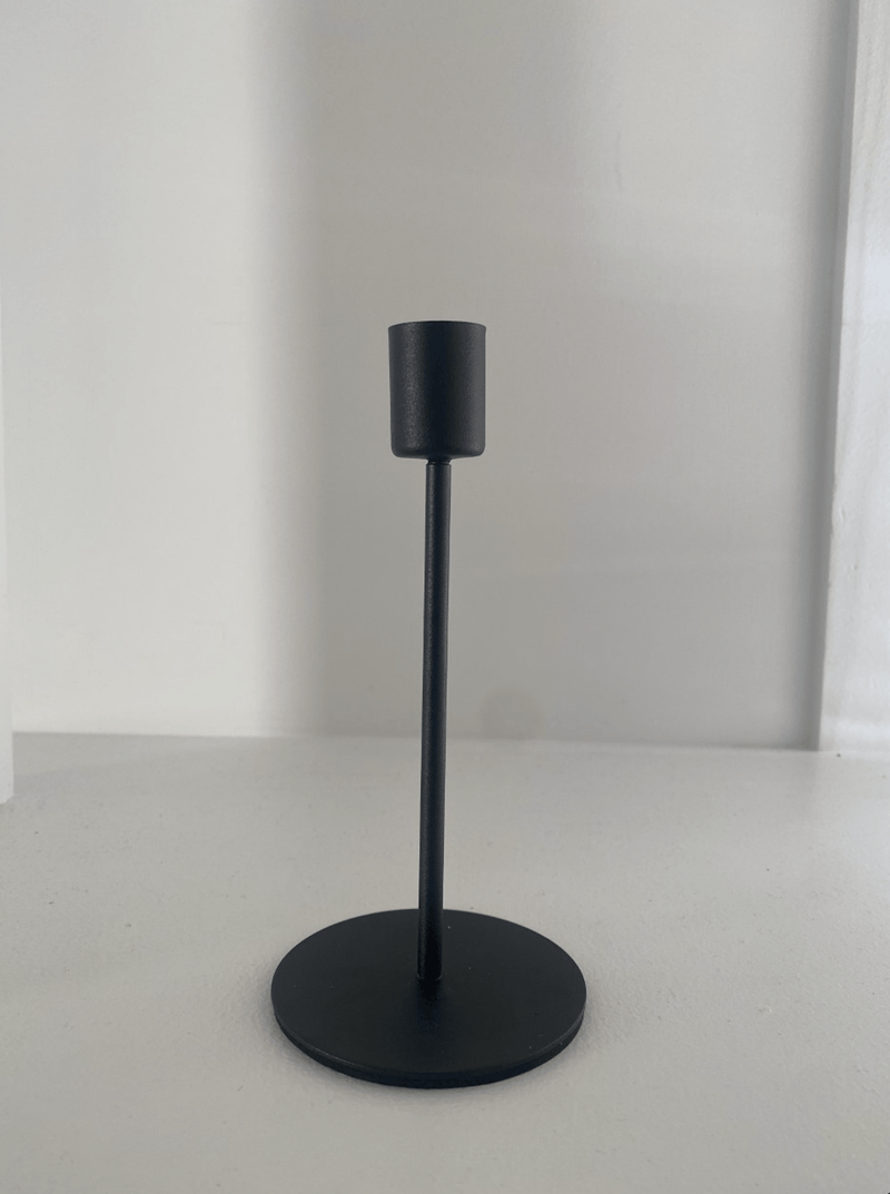 Sleek Black Candlestick Holders