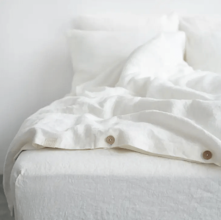 White Linen Duvet Cover Set